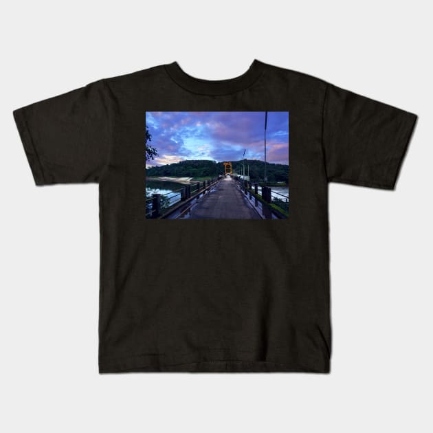 Evening Sky And Bridge Kids T-Shirt by WeStarDust